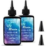 JDiction UV Resin, 2 Pcs Upgrade Ultraviolet Epoxy Resin Non-Toxic Crystal Clear Hard Glue Solar Cure Sunlight Activated Resin for