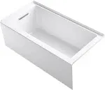 Kohler Underscore K-1956-LA-0 White 60" x 30" Alcove Bath, Left Drain