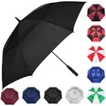 MRTLLOA Automatic Open Golf Umbrella Extra-Large Oversized Double Canopy Vented Windproof Waterproof Stick Rain Golf Umbrellas