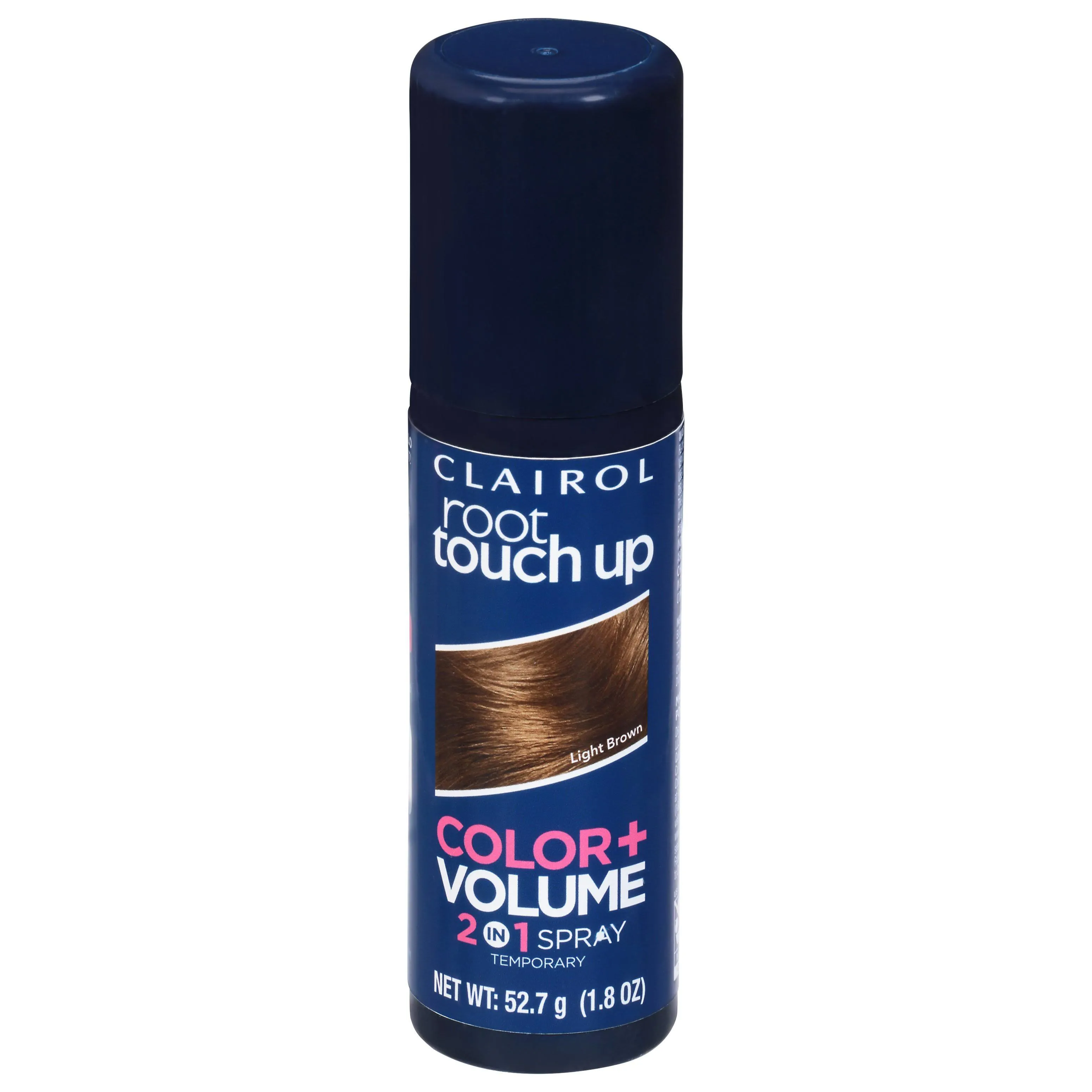 Clairol Root Touch-Up Color + Volume 2-in-1 Temporary Spray, Light Brown Hair Color, Pack of 1