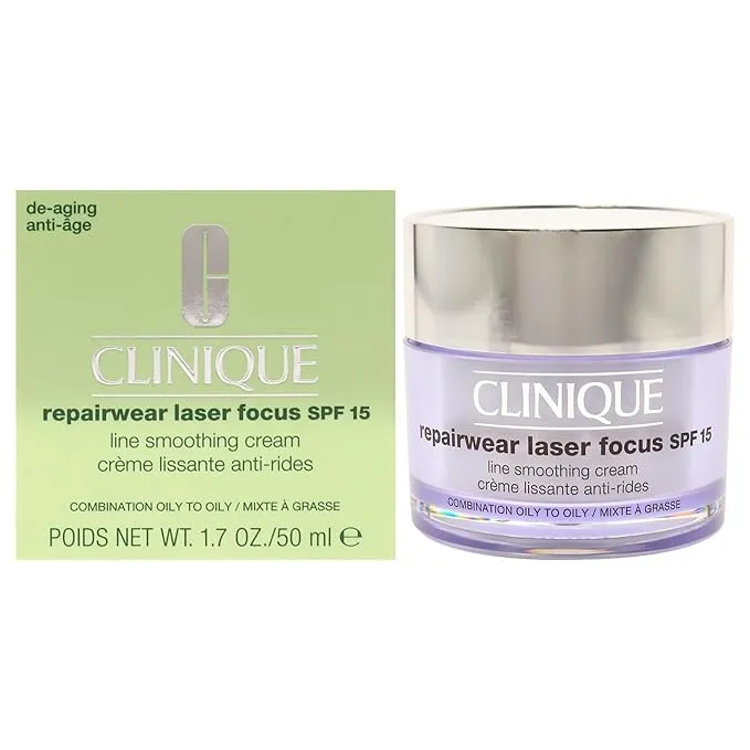 Clinique Repairwear Laser Focus Line Smoothing Cream SPF 15 Combination Oily to Oily 1.7 oz