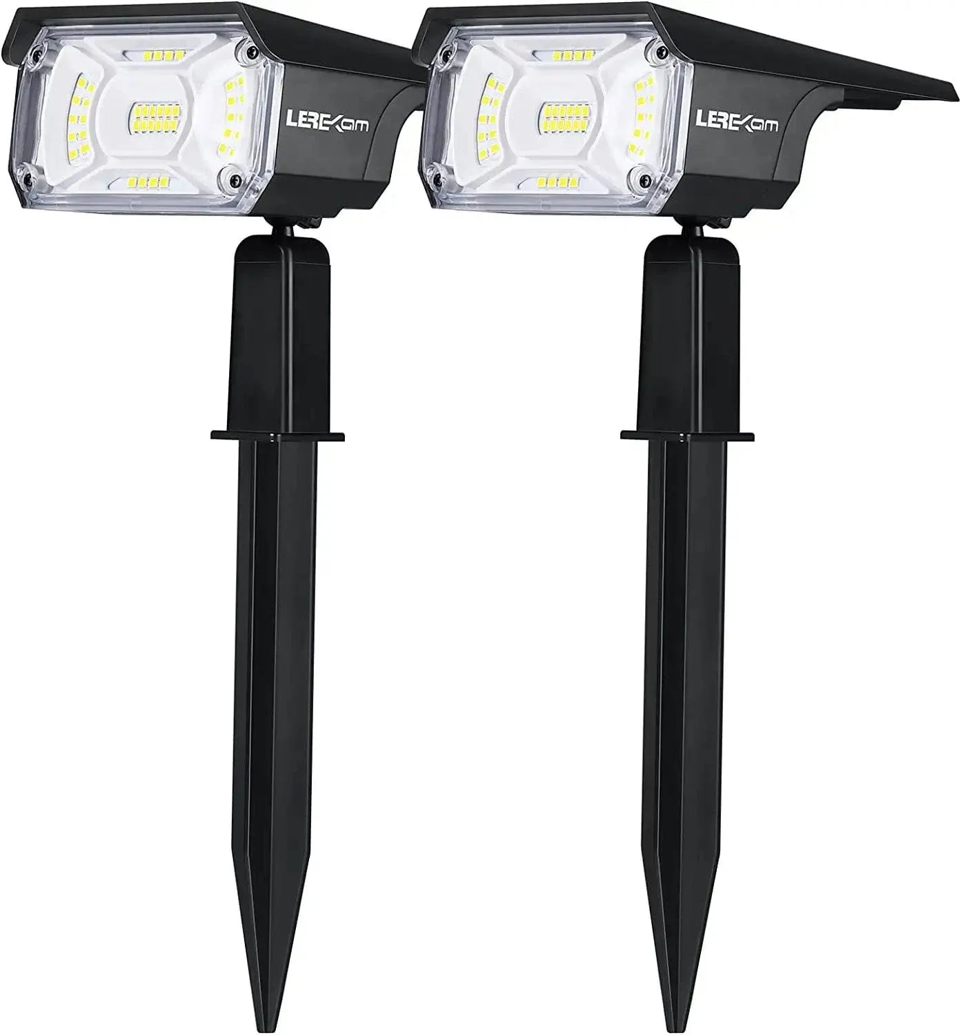 LEREKAM Solar Spot Lights Outdoor, IP65 Waterproof 40 Leds Solar Landscape Spotl