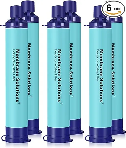 Membrane Solutions Straw Water Filter Survival Filtration Portable Gear