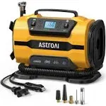  Tire Inflator Portable Air Compressor Pump 150PSI 12V DC/110V AC Light Yellow