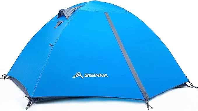 BISINNA 2 Person Camping Tent Lightweight Backpacking Tent Waterproof Windproof Two Doors Easy Setup Double Layer Outdoor Tents for Family Camping Hunting Hiking Mountaineering Travel