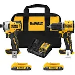 DeWalt 20V MAX Compact Drill/Driver and Impact Driver Combo Kit