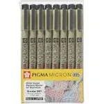 Sakura Cray Pas Micron Pen Set 05 .45mm Micron Pen 8 Count Micron Pens