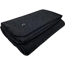 Arcturus Military Wool Blanket - Charcoal | 4.5 lbs (64" x 88")