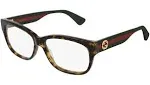 GUCCI GG0278O 012 Havana 55 mm Women&#039;s Eyeglasses, NWT, SHIPS FREE