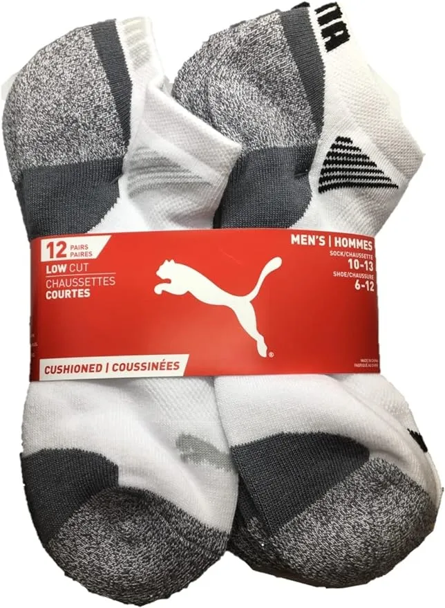 NIP Puma Men&#x27;s No Show Socks (8 pairs) Size:6-12