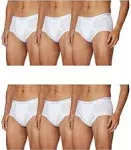 Hanes Men's Tagless Briefs 6-Pack White XL