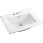 Swiss Madison Ceramic Vanity Top 24" with Single Faucet Hole - White