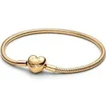 Pandora Moments Heart Clasp Snake Chain Bracelet