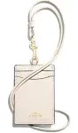 Coach Women's Crossgrain Leather Lanyard ID Holder