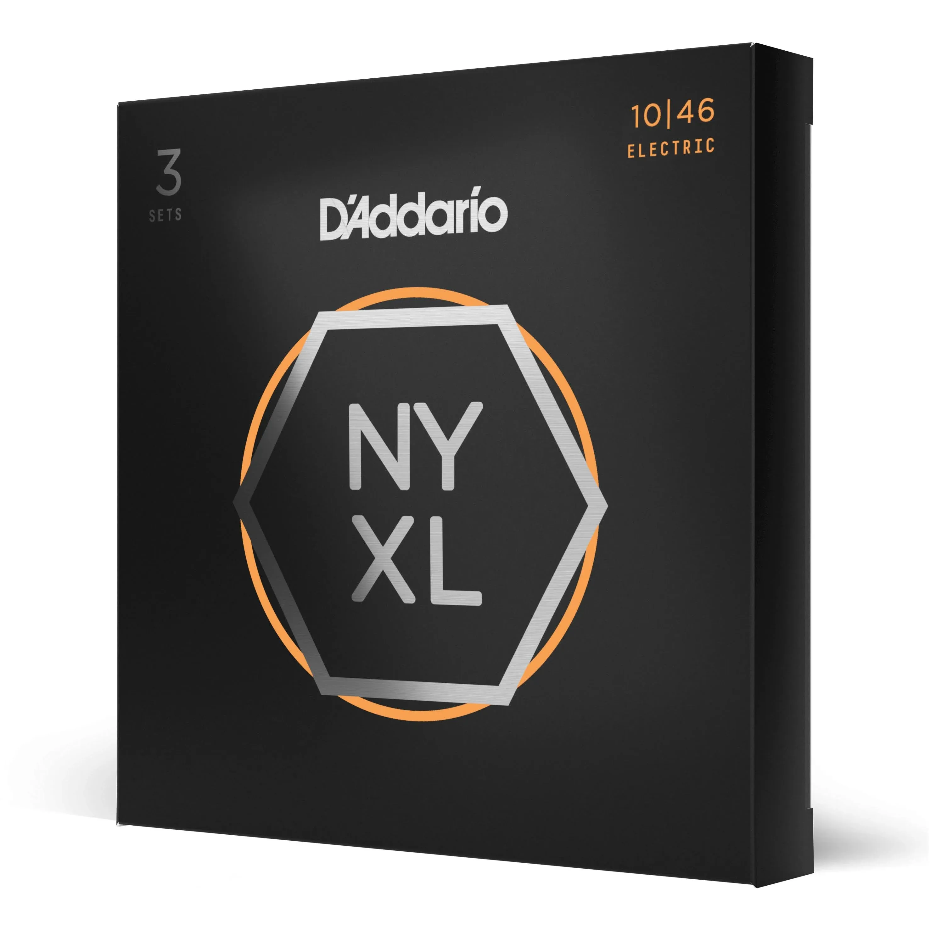 D'Addario NYXL1046-3P Nickel Wound Electric Guitar Strings, Regular Light, 10-46 ...