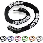 NDakter Bike Chain Lock, 5 Digit Combination Heavy Duty Anti Theft Bicycle Chain Lock, 3.2/4.27/5Ft Long Security Resettable Bike Locks for Bike, Bicycle, Scooter, Motorcycle, Door, Gate, Fence