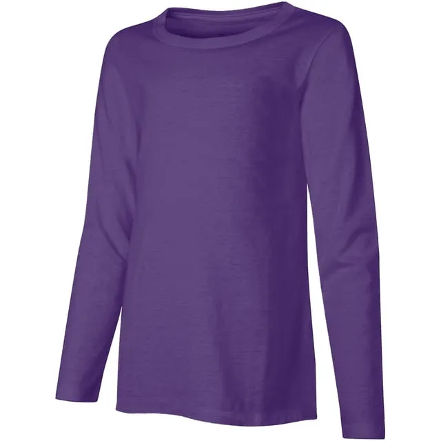 Hanes Girls' Long-Sleeve Crewneck T-Shirt