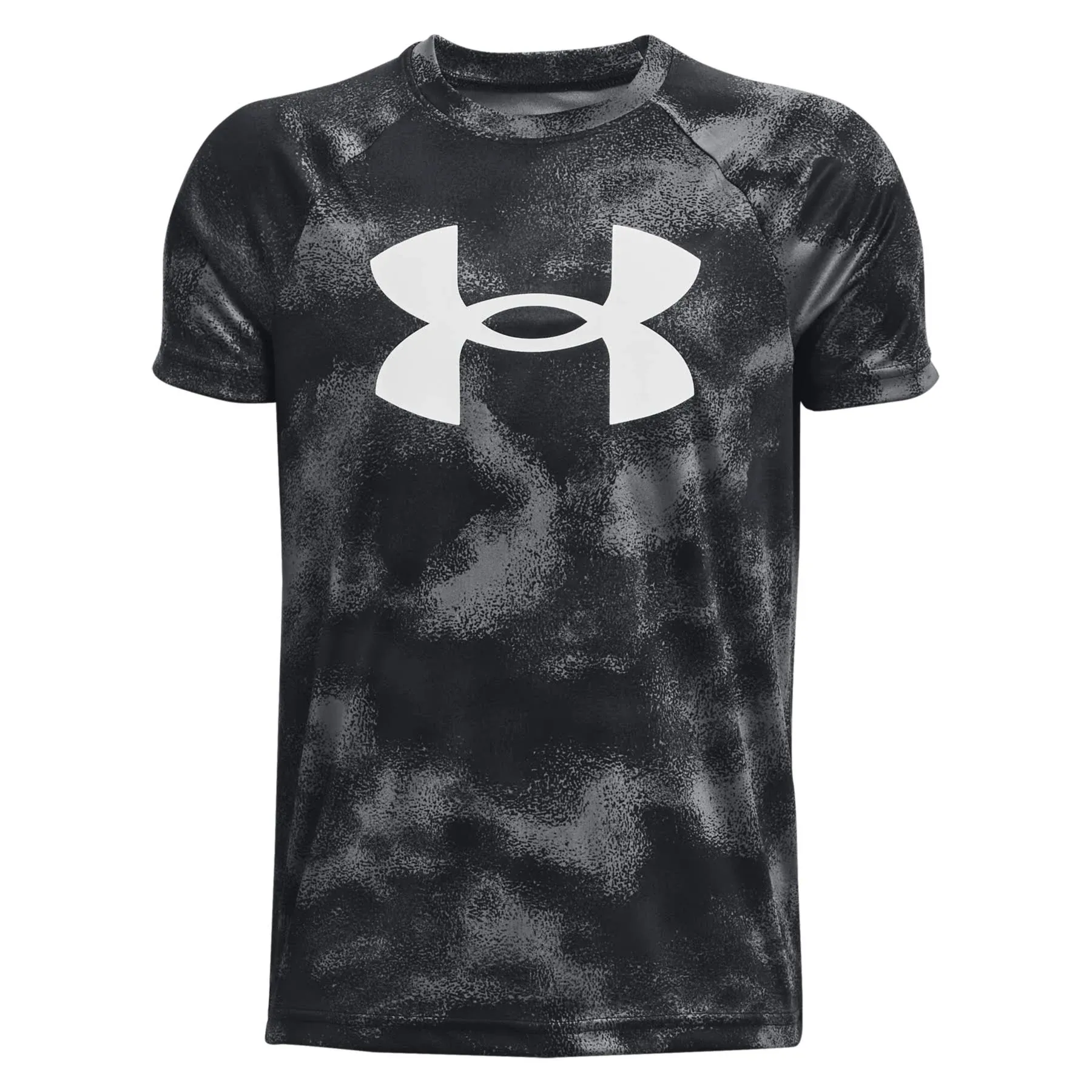 Under Armour Boys Black Tech Big Logo Printed Short Sleeve