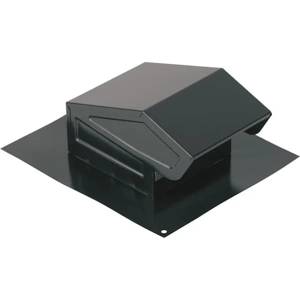 Broan-NuTone 636 Steel Roof Vent Cap for 3" and 4" Round Duct, For Bathroom Ventilation Fans, Black