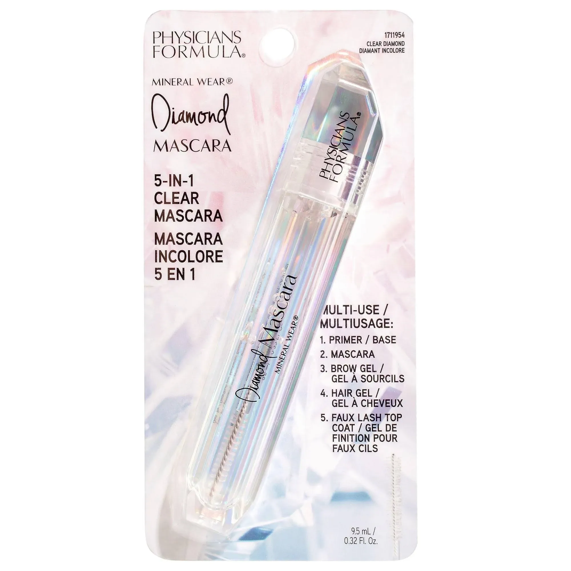 Physicians Formula Mineral Wear Diamond Mascara Lash & Brow Diamond, Dermatologist Tested, Ophthalmologist Approved, Sensitive Eyes