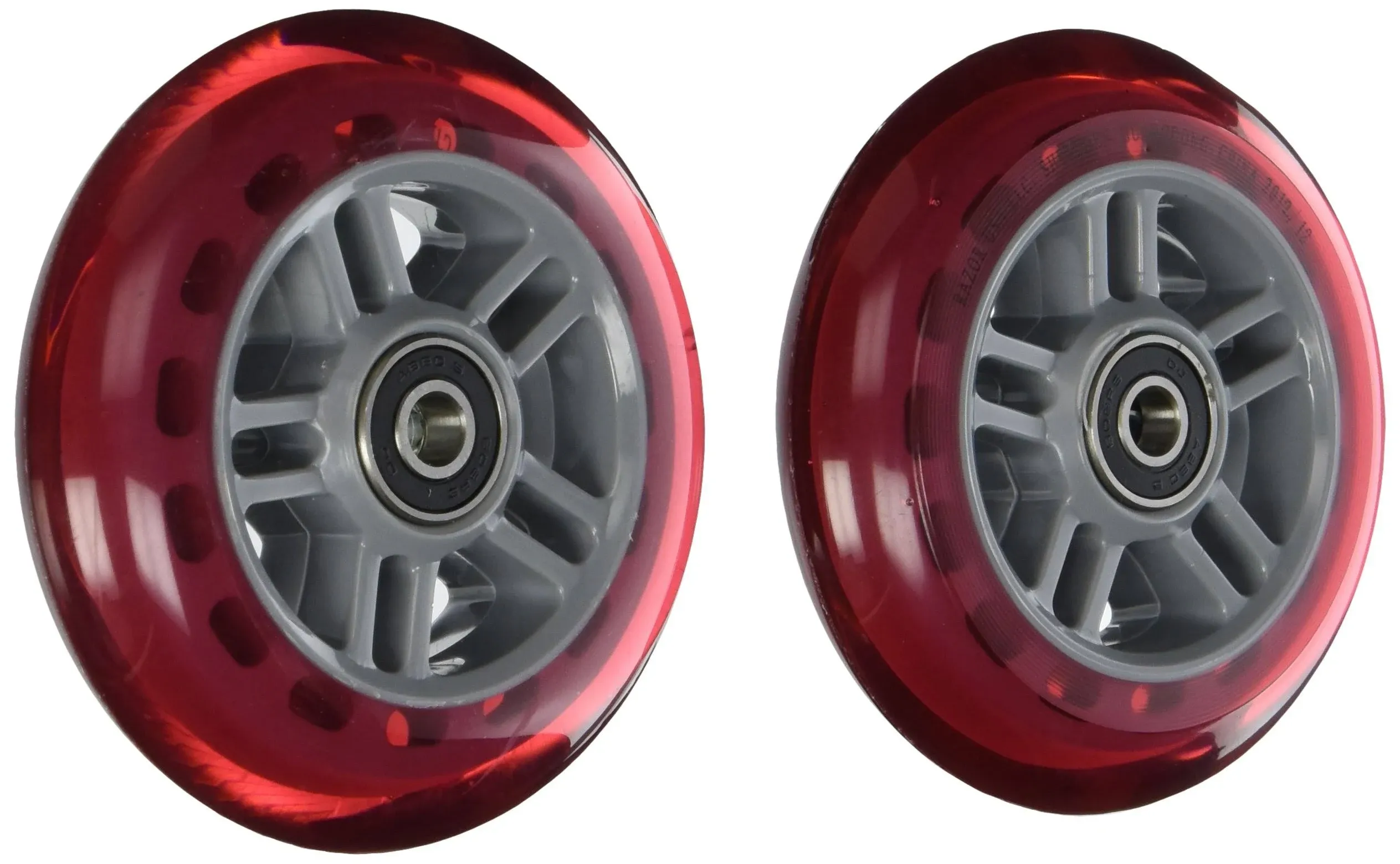 NEW Razor 98mm Wheels with Bearings - Set of 2 Red - Item # 134932-RD scooter