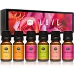 P&J Trading Fragrance Oil Love Set | Rose, Amber, Lotus Blossom, Passion Fruit, Vetiver, Orange Candle Scents for Candle Making, Freshie Scents, Soap Making Supplies, Diffuser Oil Scents