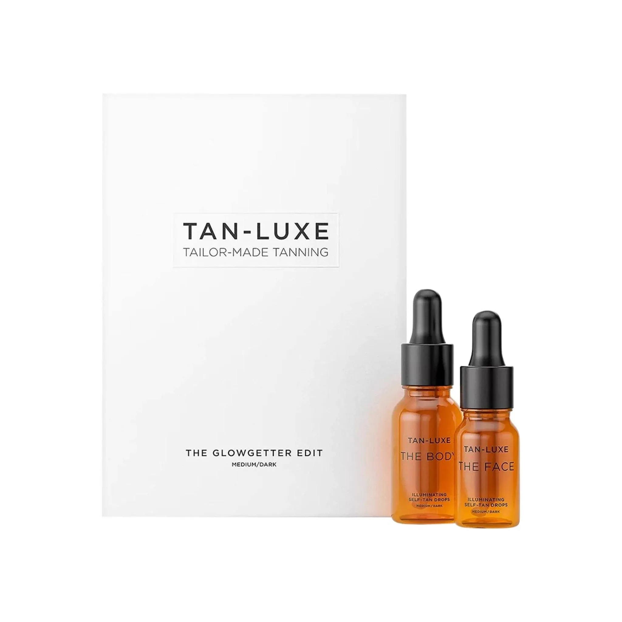 TAN-LUXE Glow Getter Kit - The Face, 10ml, and The Body, 15ml, Illuminating Self-Tan Drops - Cruelty Free & Vegan