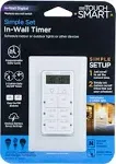 MyTouchSmart 24-Hour in-Wall Digital Timer, 4 Programmable Easy On/Off Buttons