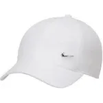 Nike Dri-Fit Club Unstructured Metal Swoosh Cap 'White/Metallic Silver' S/M