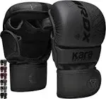 RDX MMA Gloves Sparring Grappling, Hybrid Open Palm Martial Arts Mitts Men Women, Maya Hide Leather Wrist Support, Cage Fighting Combat Sports Boxing Glove Training, Muay Thai, Punching Bag Kickboxing