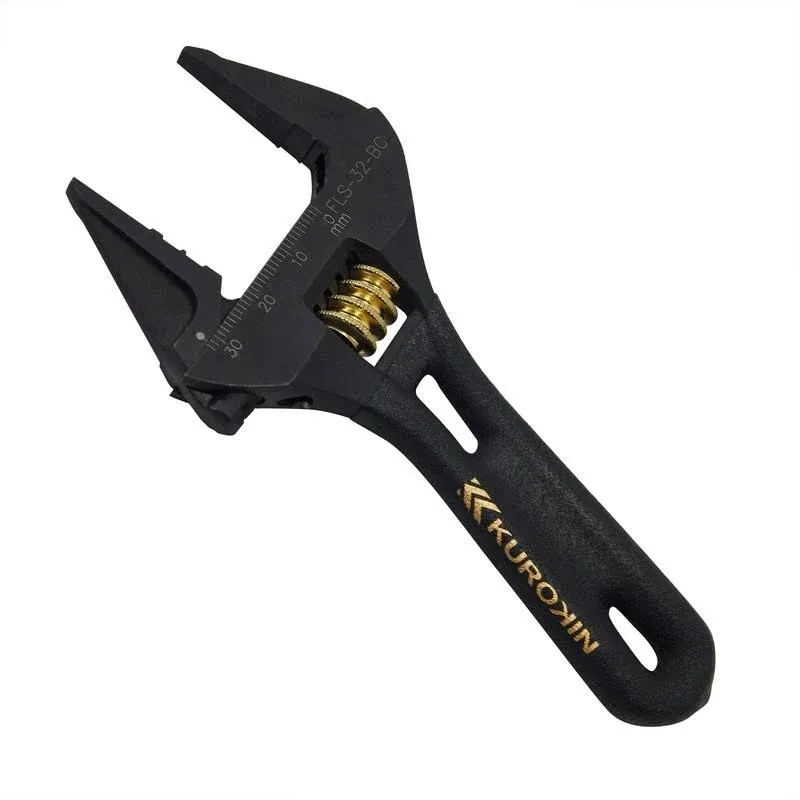 Fujiya Tools, FLS-32-BG, Adjustable Wrench Short Type, Black & Gold color-