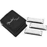 Fender Blues Deluxe Harmonica with Case (Pack of 3)