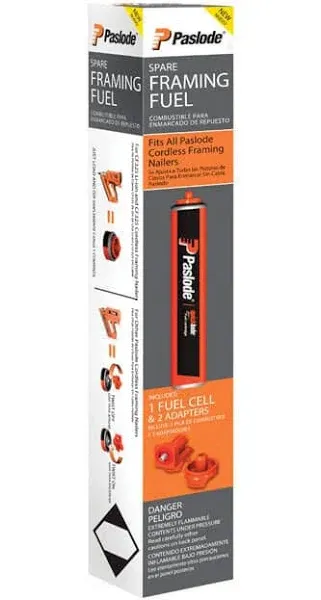 Paslode 816008 Framing Fuel, 1.32 oz Size, Steel, Orange