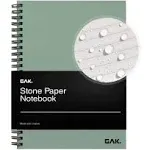  Stone Paper Waterproof Sheet Spiral Notebook (M Size) – 5.8”x8.3”, 50 sheets, 