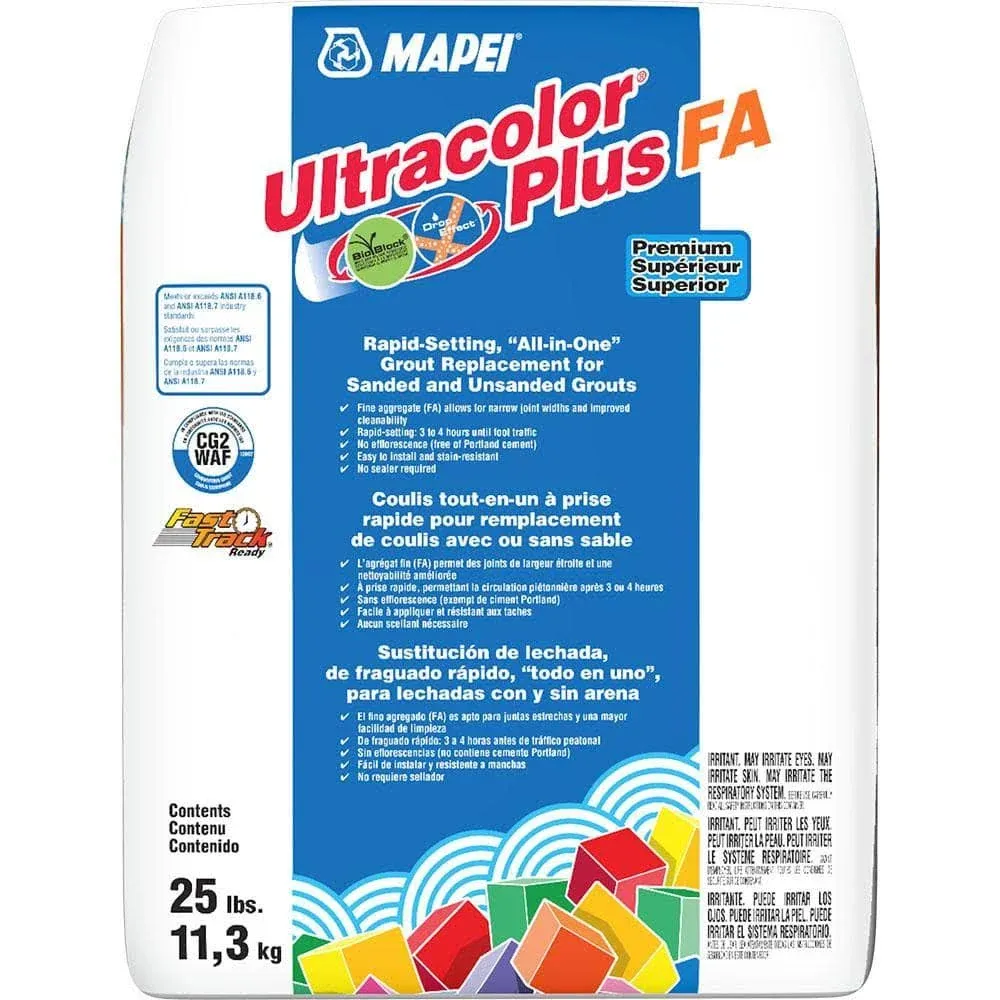 Mapei Ultracolor Plus Fa 25-lb Silver All-in-One Grout