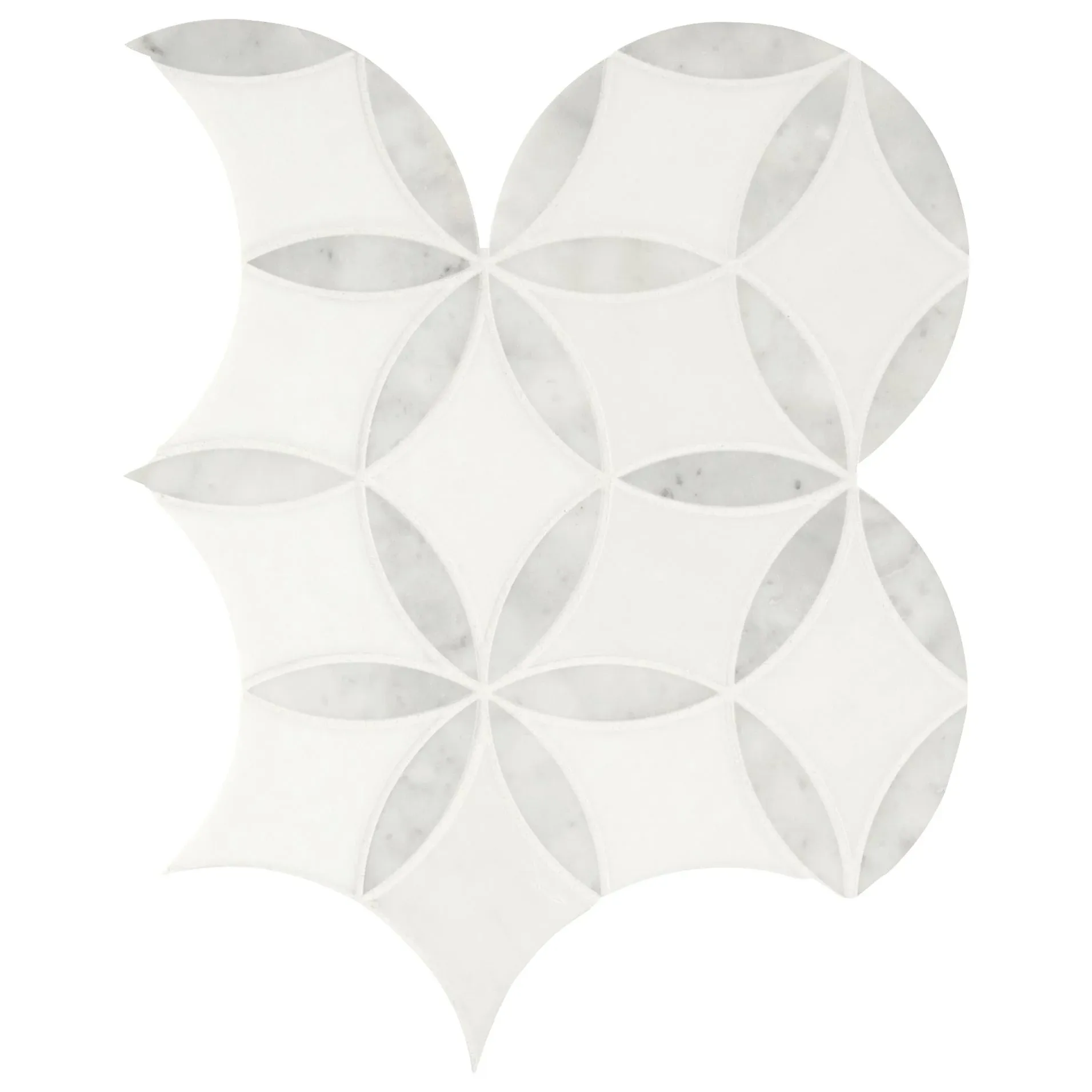 MSI La Fleur 8.9 in. x 9.92 in. Polished Marble Wall Tile