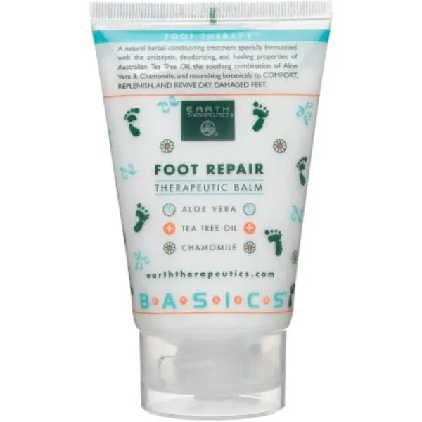 Earth Therapeutics Foot Repair Balm 4-Ounce Tube (Pack of 3)