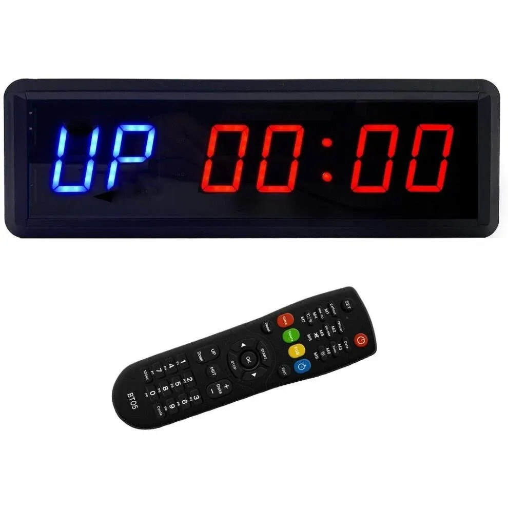 Btbsign LED interval Timer Count Down/Up Clock Stopwatch with Remote for Home