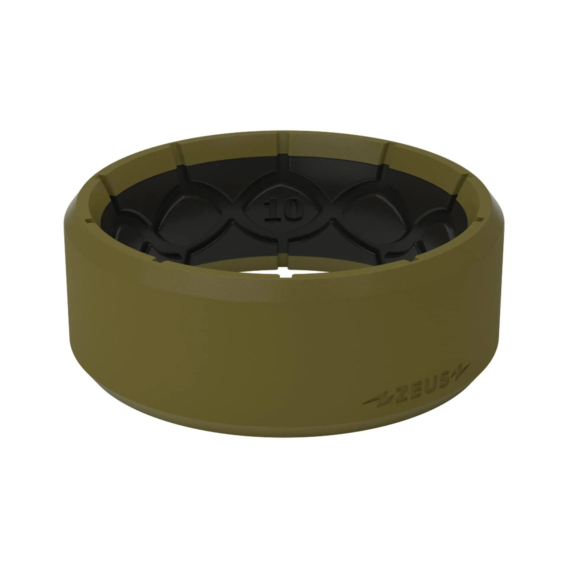 Groove Life Zeus Edge Olive Drab Silicone Ring, Size 9