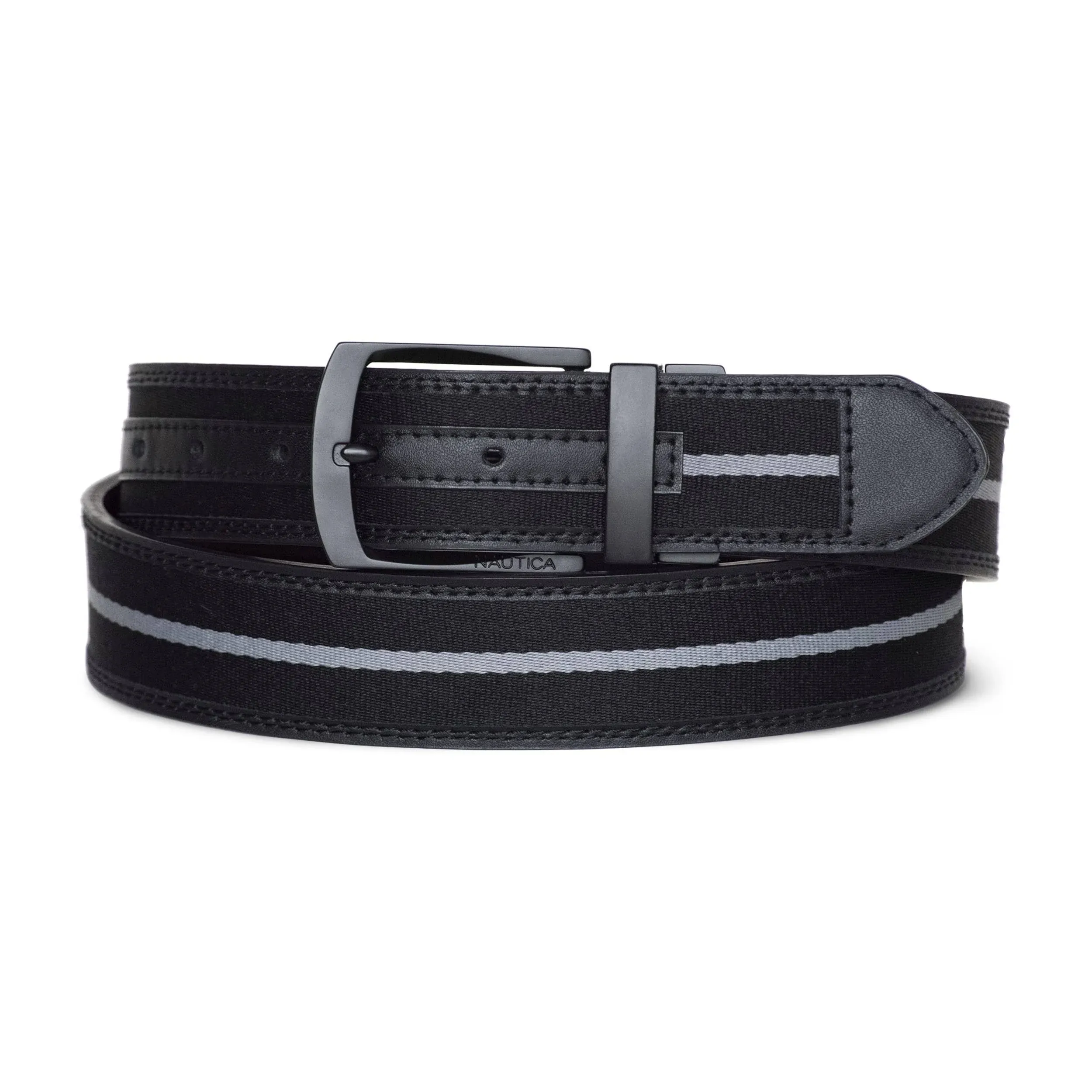 Nautica Men's Reversible Leather Casual and Dress Belts with Metal Buckle