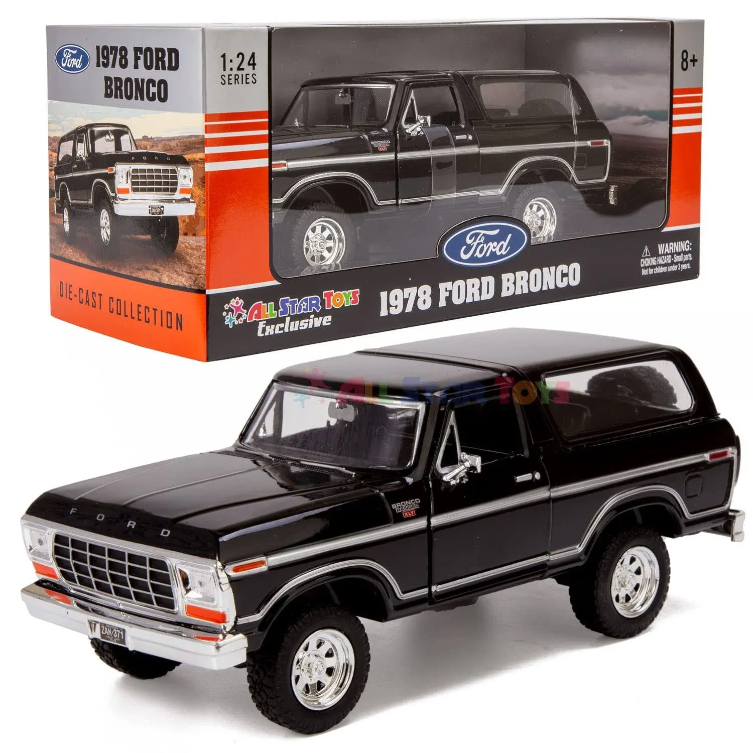 1978 Bronco 1:24 Diecast Model Car White SUV SUT Truck Motormax 79370 