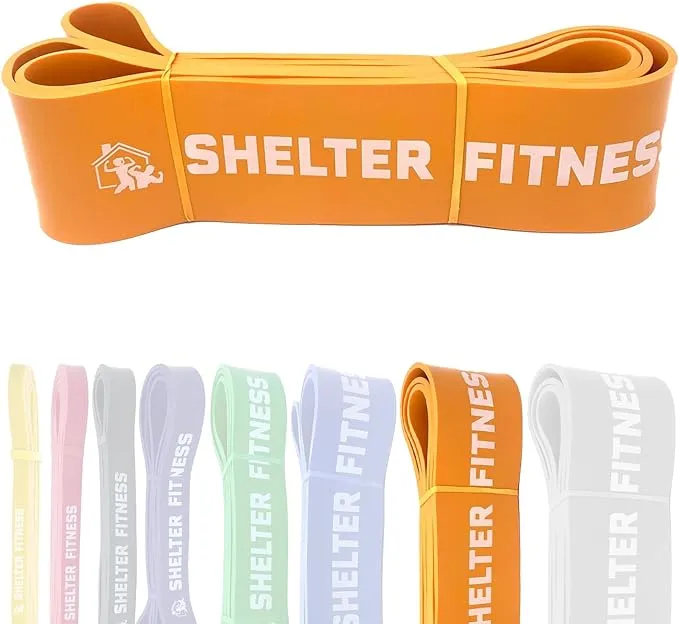 41" Heavy Duty Power Resistance Bands | Shelter Fitness 210lb - Orange