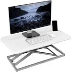 VIVO White Economy Height Adjustable 29&#034; Standing Desk Desktop Monitor Riser