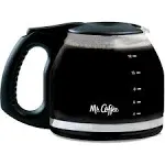 Mr. Coffee 12-Cup Replacement Decanter with Ergonomic Handle in Black