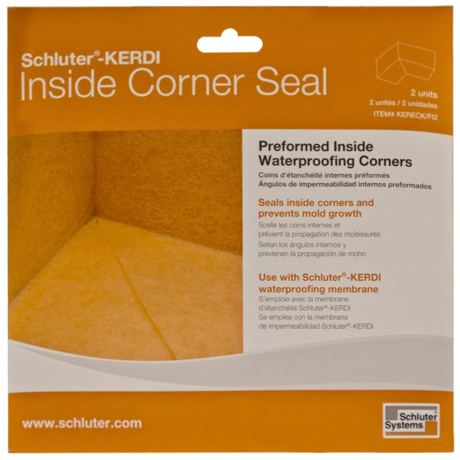 Schluter KERDI-KERECK-F Waterproofing Inside Corners Qty 2