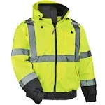 Ergodyne GloWear 8379 Type R Class 3 Fleece Lined Bomber Jacket Lime / Large