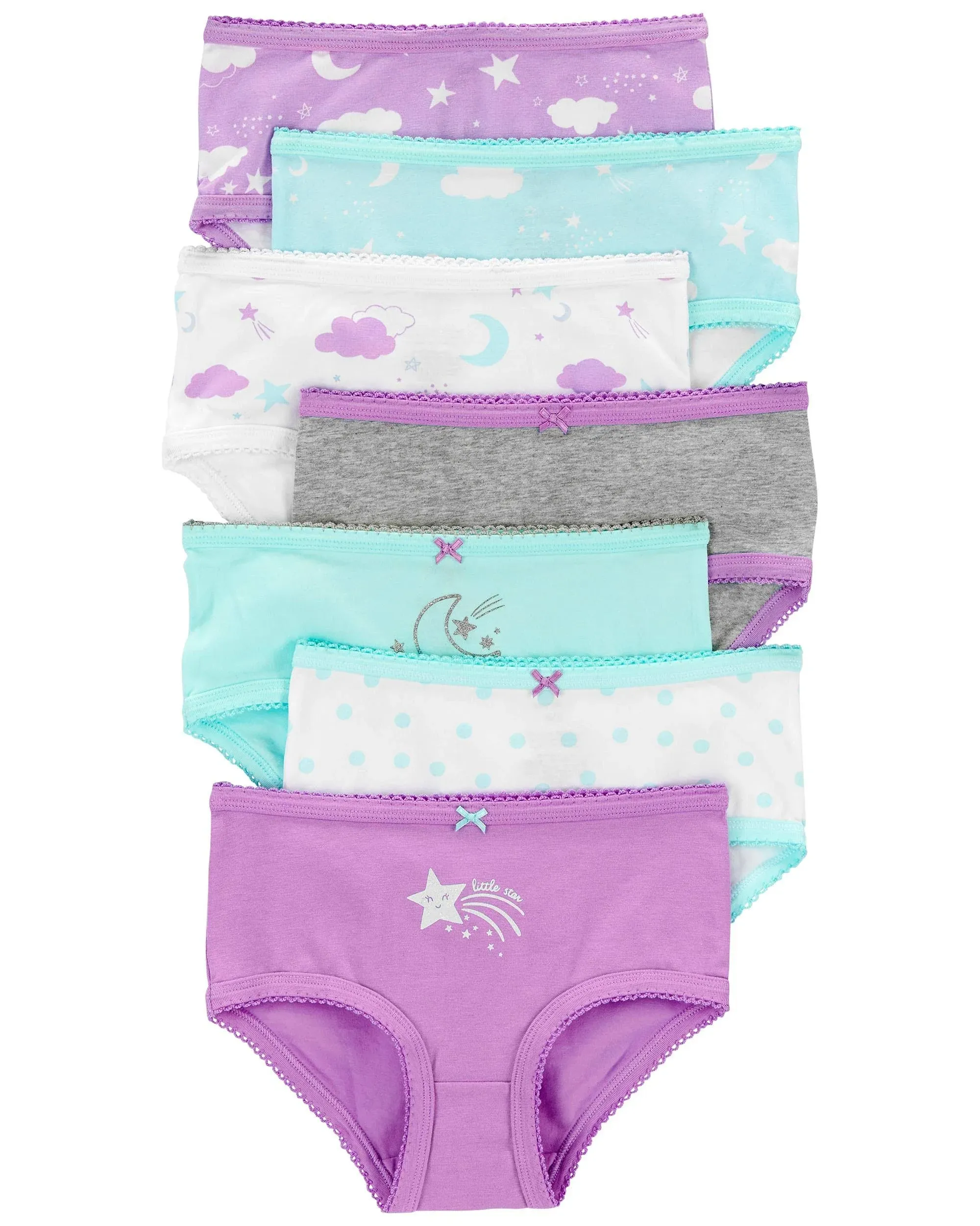 Carter's 7-Pack Star and Moon Stretch Cotton Underwear 2-3 Multi