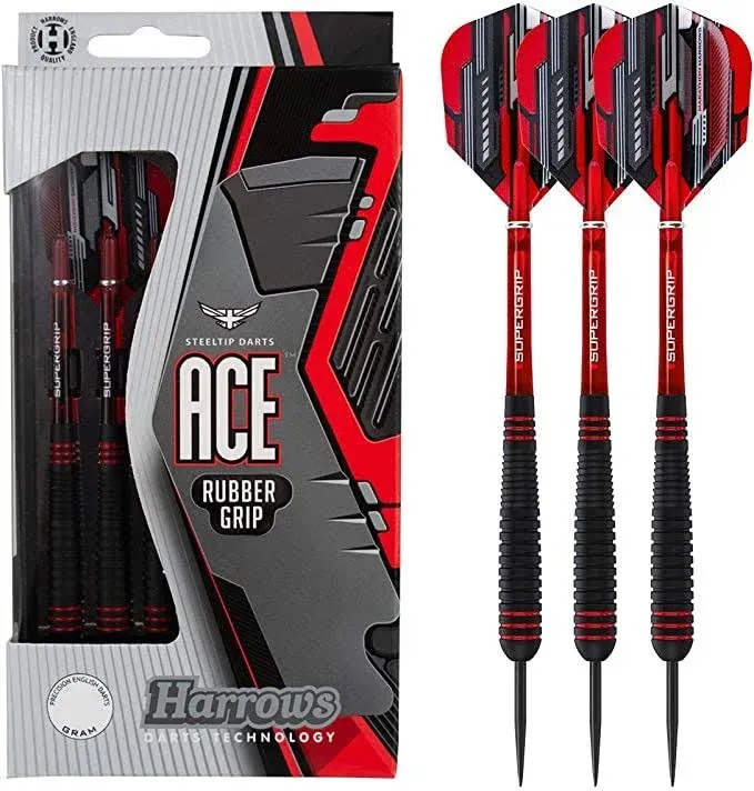 Harrows Ace Rubber Coated Brass Darts - 22g