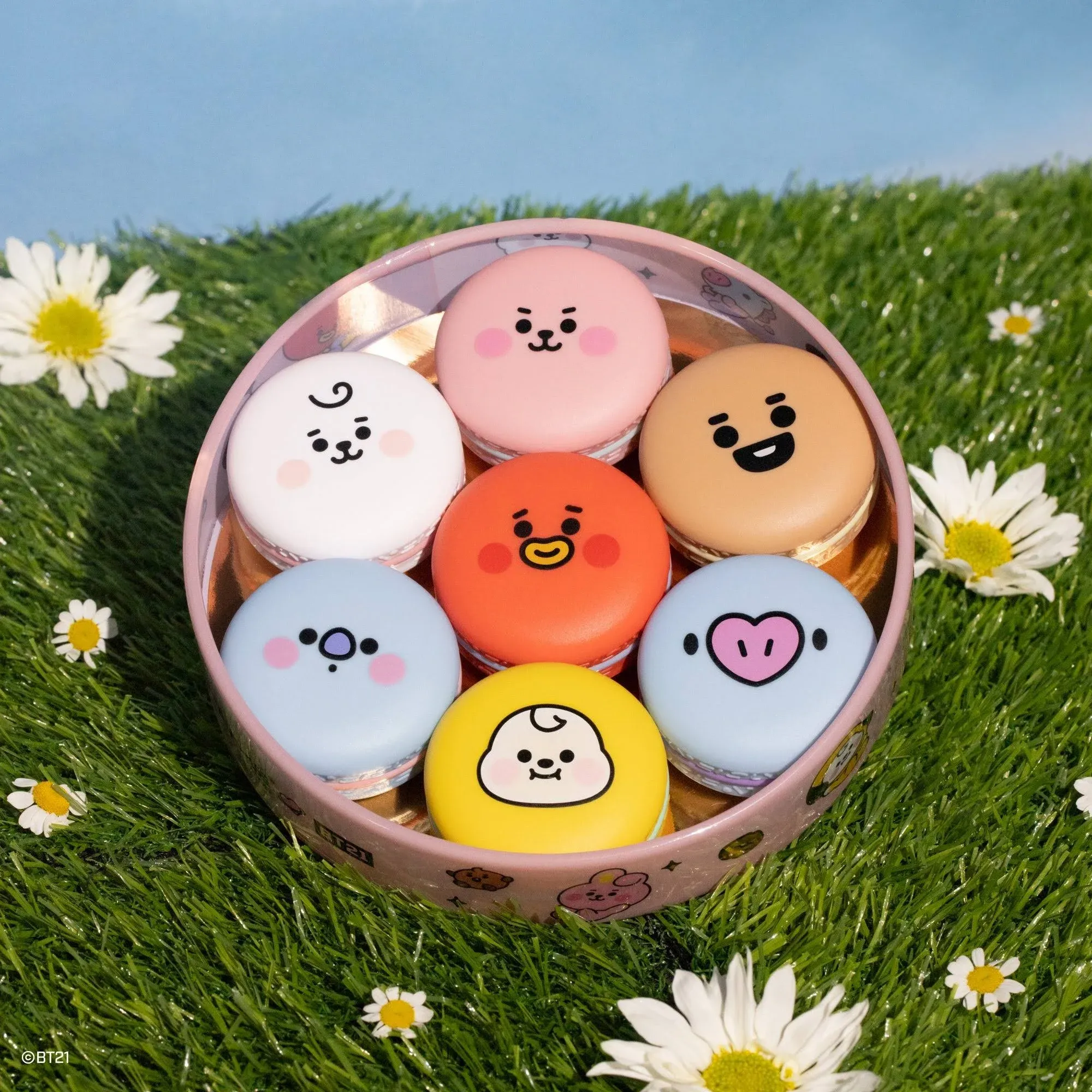 The Crme Shop BT21 Baby Macaron Lip Balm Complete Collection Set of 7