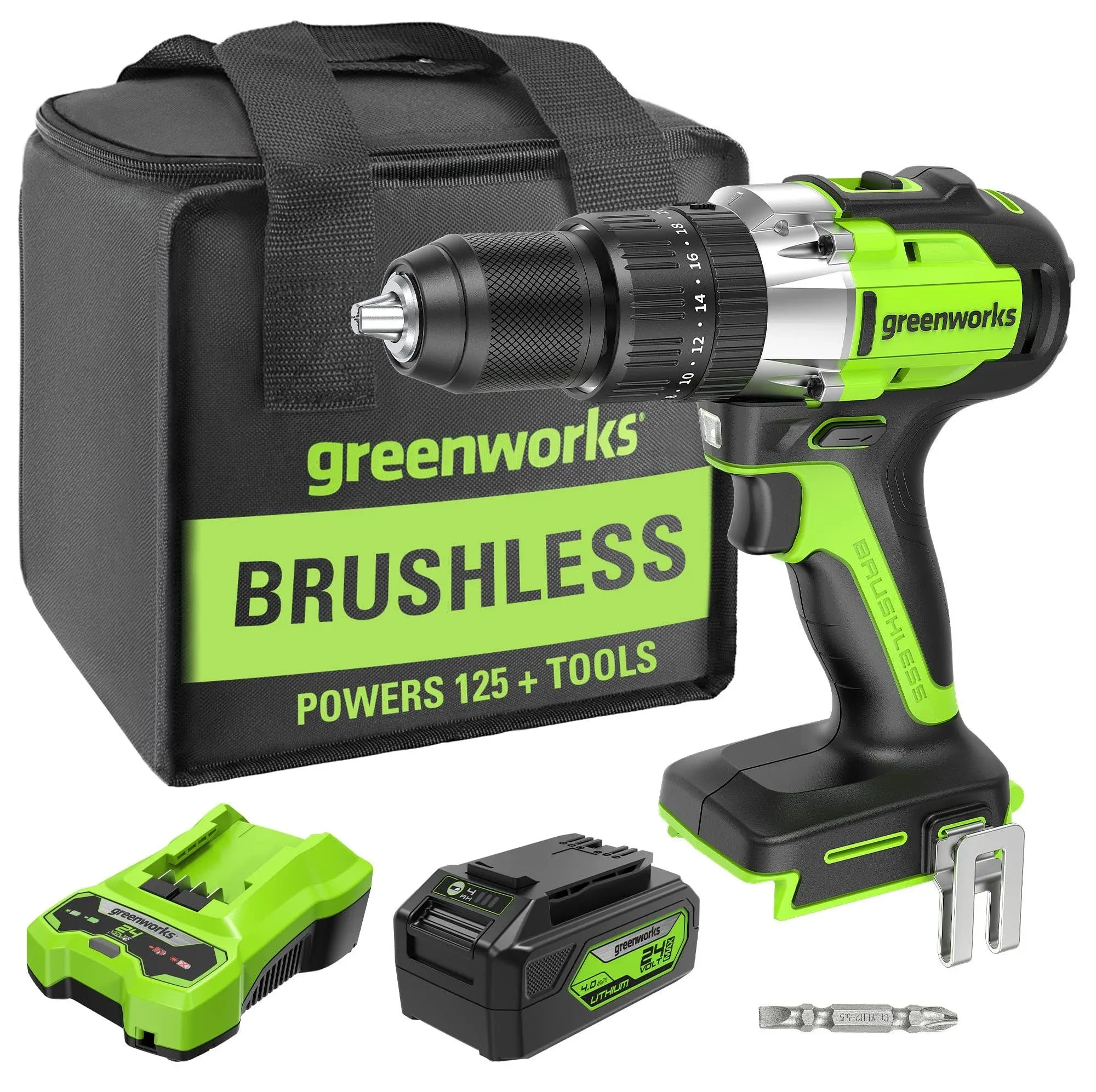 Greenworks 24V 1/2" Cordless Brushless Hammer Drill